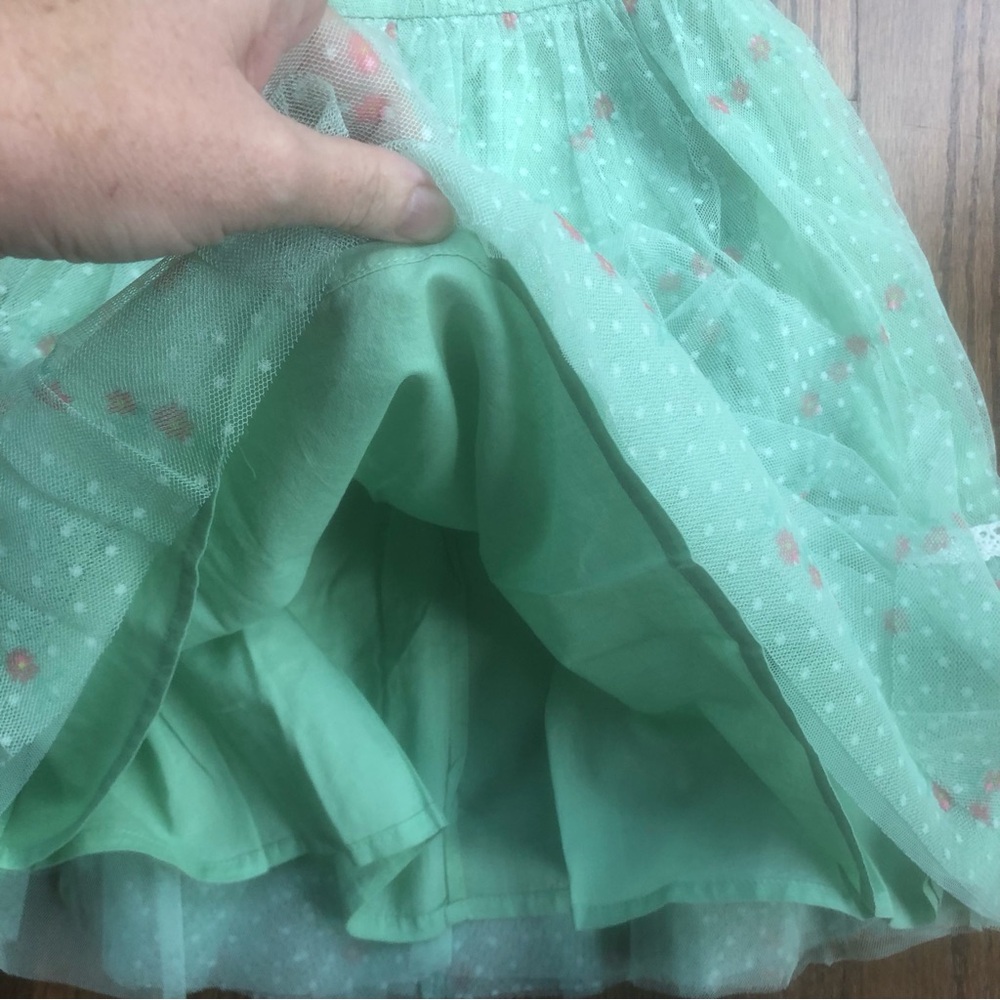 NEW Mini Boden Scallop Hem Tulle Dress in Pistachio Green 3-4 Years - Picture 5 of 8